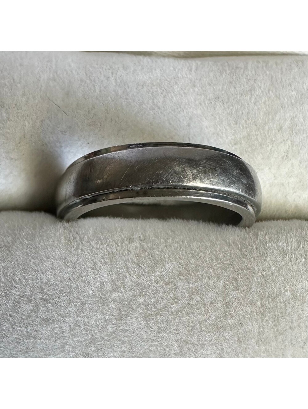 Men's Stainless Steel Spinner Ring Silver Tone Band Size 11 PJX 6g